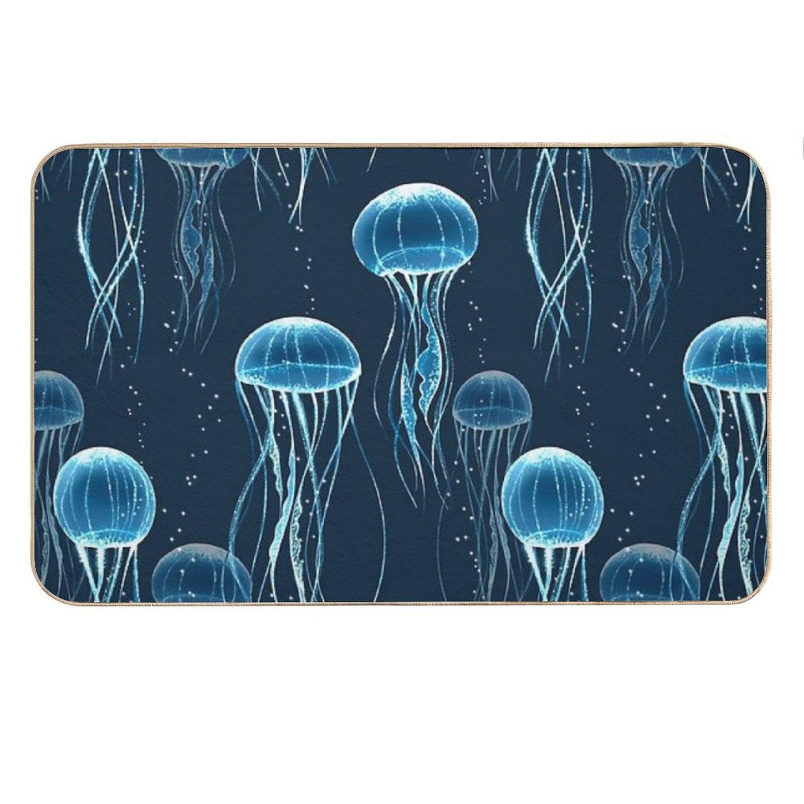 Glowing Jellyfish Bath Mat
