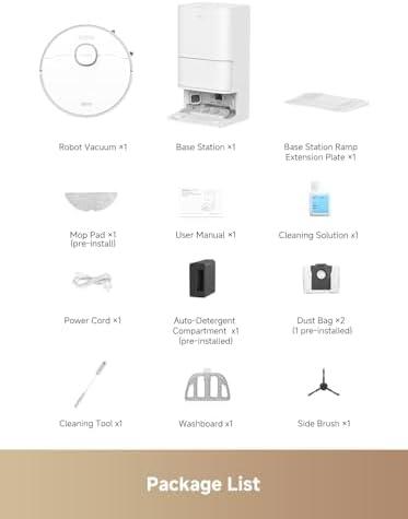 Mova S20 Ultra Robot Vacuum and Mop Combo with Dual Roller Brush, 8300Pa Suction, 140℉ Hot Water Mop Self-Washing & Drying, Mop Auto-Lift for Carpet, Self-Empty, Self-Refilling, Voice & App Control
