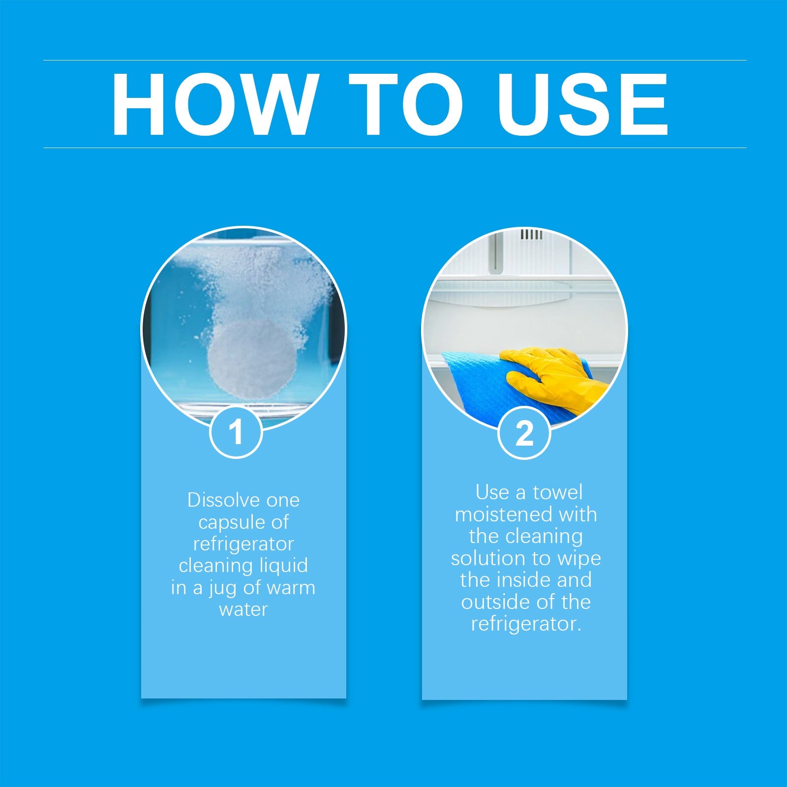 Refrigerator Cleaning Effervescent Tablet Kitchen Refrigerator Cleaning Anti-Oil Anti-Odor Multi-Purpose Cleaning Tablet