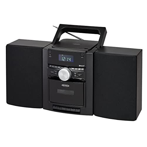 Jensen Portable Stereo Bluetooth CD Music System with Cassette and AM/FM Radio