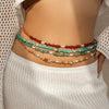 Gravel imitation pearl beach waist chain waist chain jewelry versatile single-layer bead body chain
