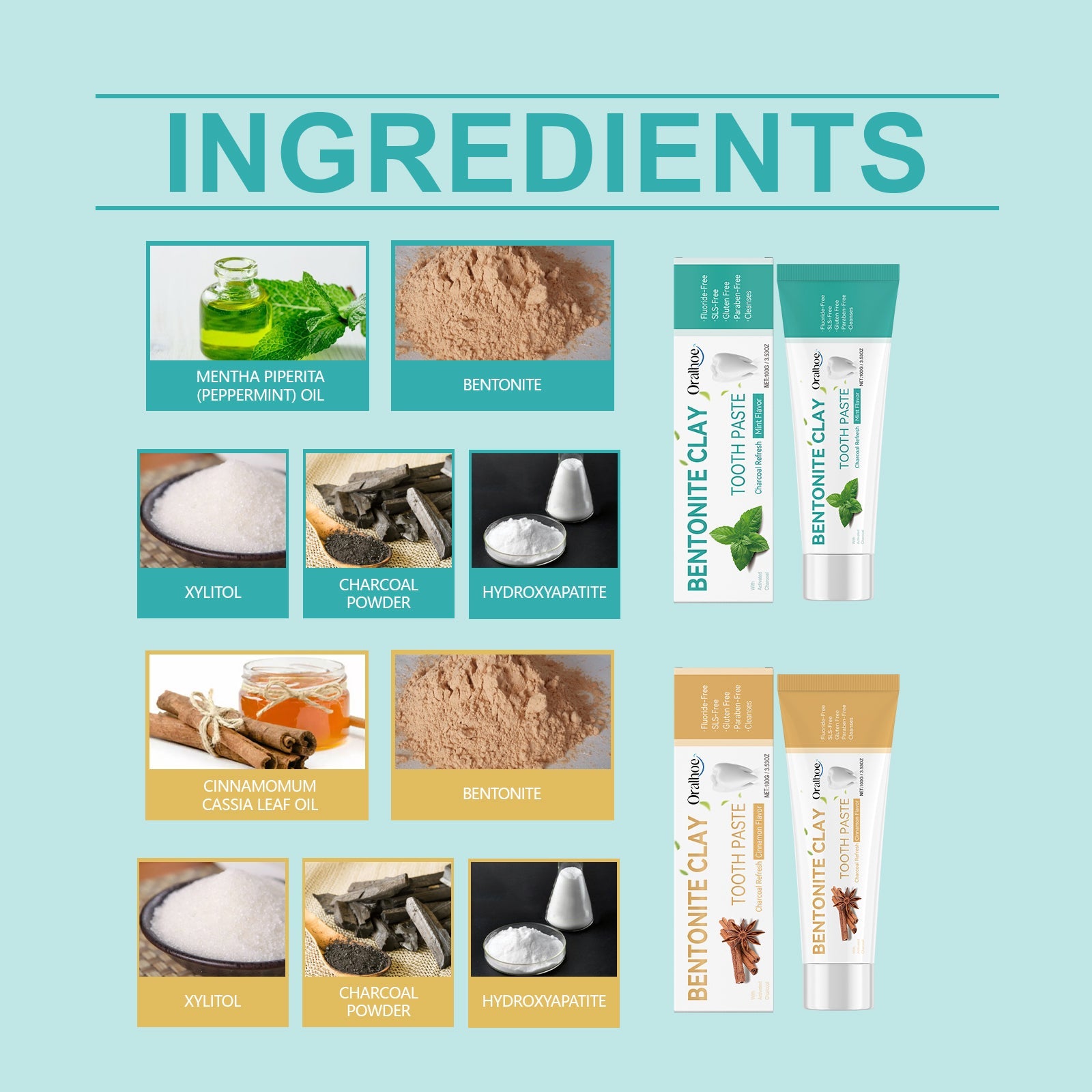 Volcanic Ash Bentonite Toothpaste Series Clean And Remove Stains Toothpaste To Improve Yellow Teeth Care For Teeth