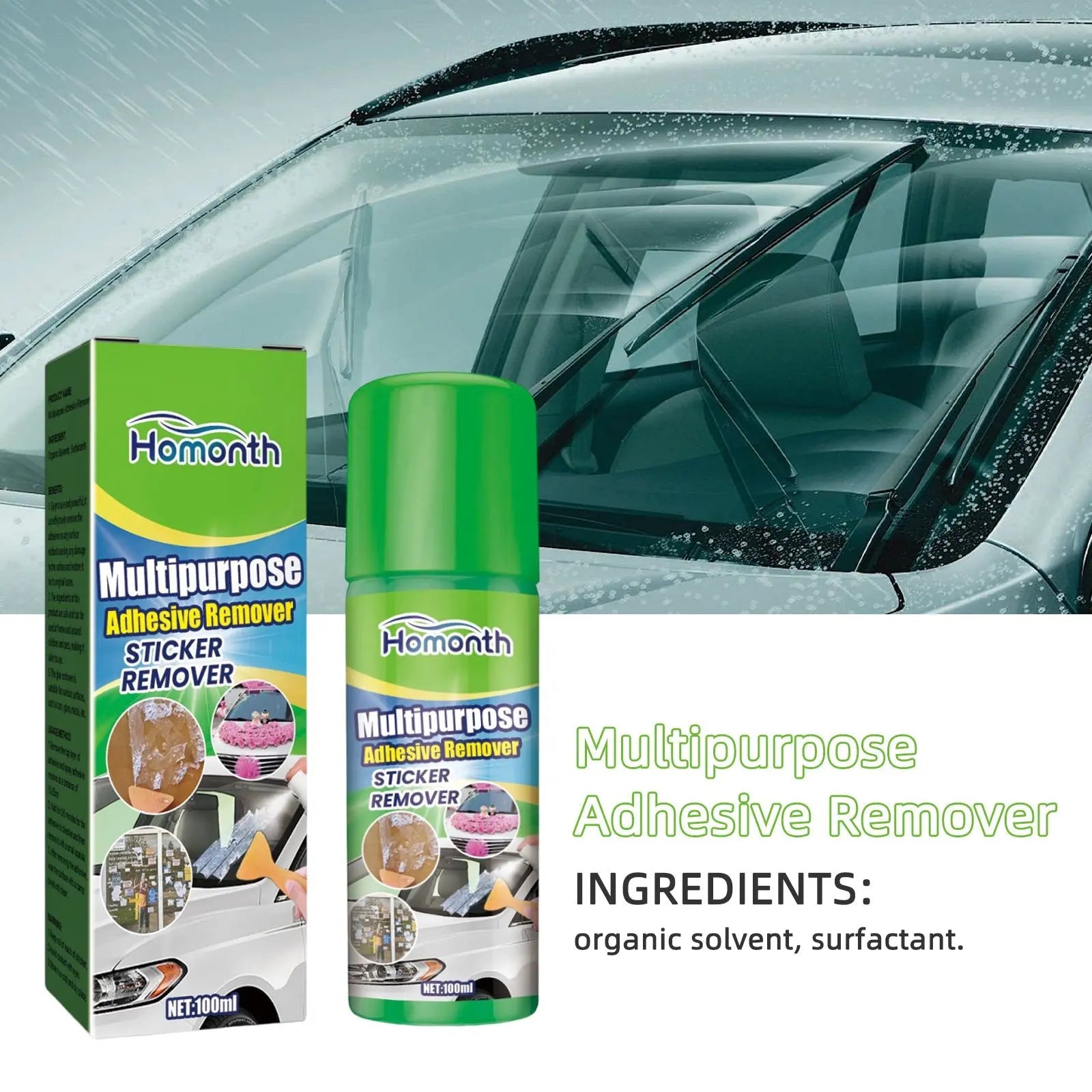 Multipurpose Adhesive Remover, Multi-Purpose Adhesive Removal Self-Adhesive Double-Sided Adhesive Removal Adhesive Cleaning Adhesive No Residue Cleaner