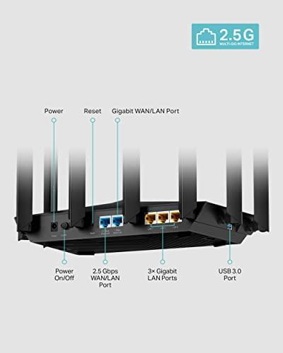 TP-Link AX6000 Wi-Fi 6 Router (Archer AX80) – Dual Band, 2.5 Gbps WAN/LAN Port, 8K Streaming,Wireless Internet Router with OneMesh and AP Mode, Long Range Coverage, WPA3, Beamforming - Gifts for You 'n Me