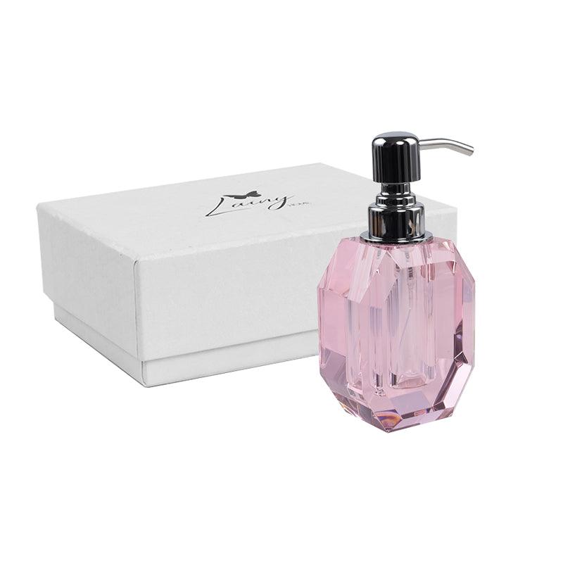 Octagon Crystal Soap Dispenser with Silver Pump