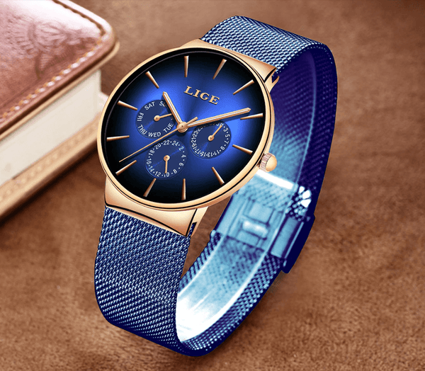 Men's Elegant Watch With  Stainless Steel Straps And Chronometers For Day And Date Display Unique Design Perfect Gift For Man And Women