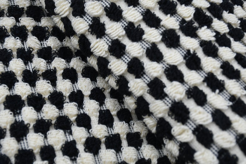 Bubble Black Terry Turkish Towel