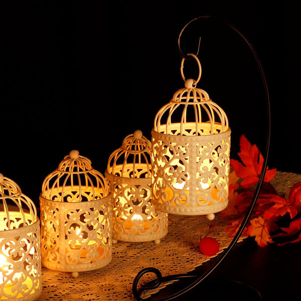 6 Pack Small Metal Candle Lanterns