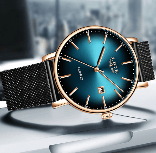 Men's Elegant  Watch With Stainless Steel Straps And Special Date Display Excellent Look Unique Design Perfect Gift