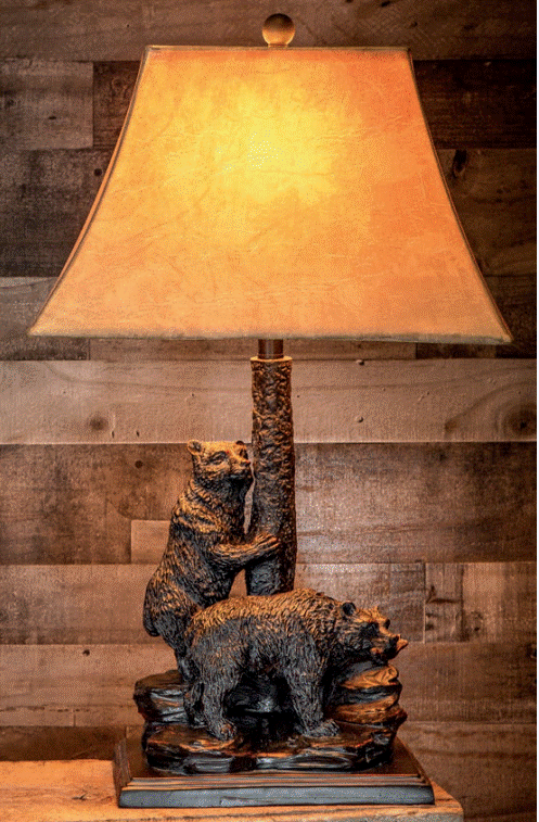  31”H Double Bear Table Lamp 