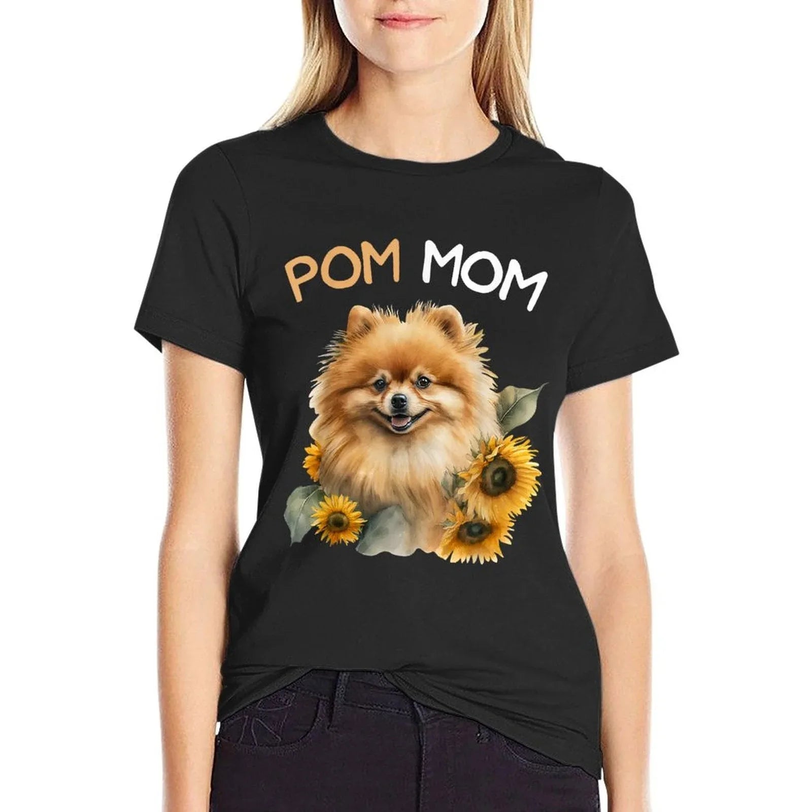 Pomeranian Mom Pom Dog Mama T-Shirt