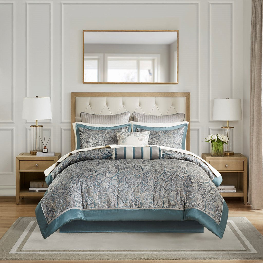 Aubrey 12 Piece Complete Bed Set  by Madison Park