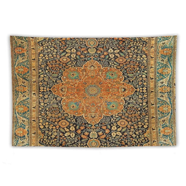 Antique Mohtashem Kashan Persian Rug Print Tapestry
