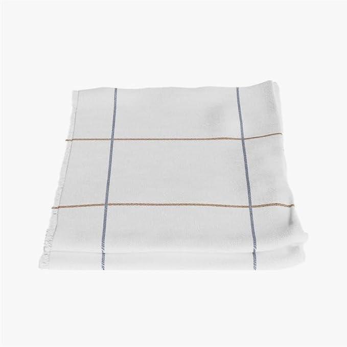 Outer Bug Shield Outdoor Throw Blanket w/Insect Shield Repellent Gear Technology- Lightweight Insect-Repellent Outdoor Blanket, Camping, Picnic & Beach Blanket, Swan White Windowpane Plaid, 50