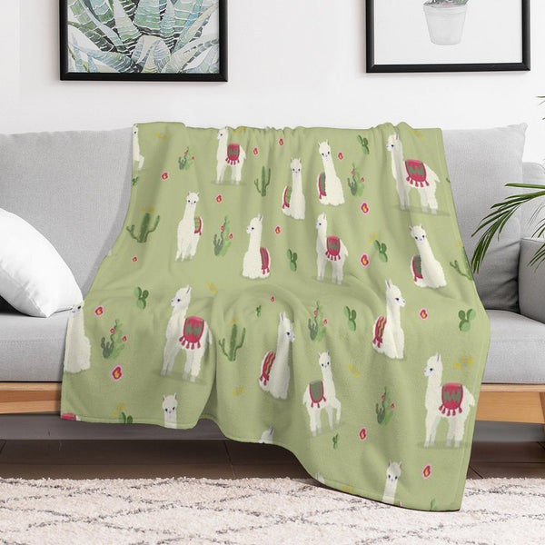 Cute Pattern for Alpaca Versatility Throw Blanket
