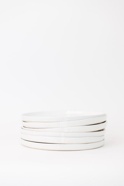 Sonnet Dinner Plate - Matte White/Glossy White - Set of 6