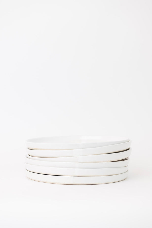 Sonnet Dinner Plate - Matte White/Glossy White - Set of 6