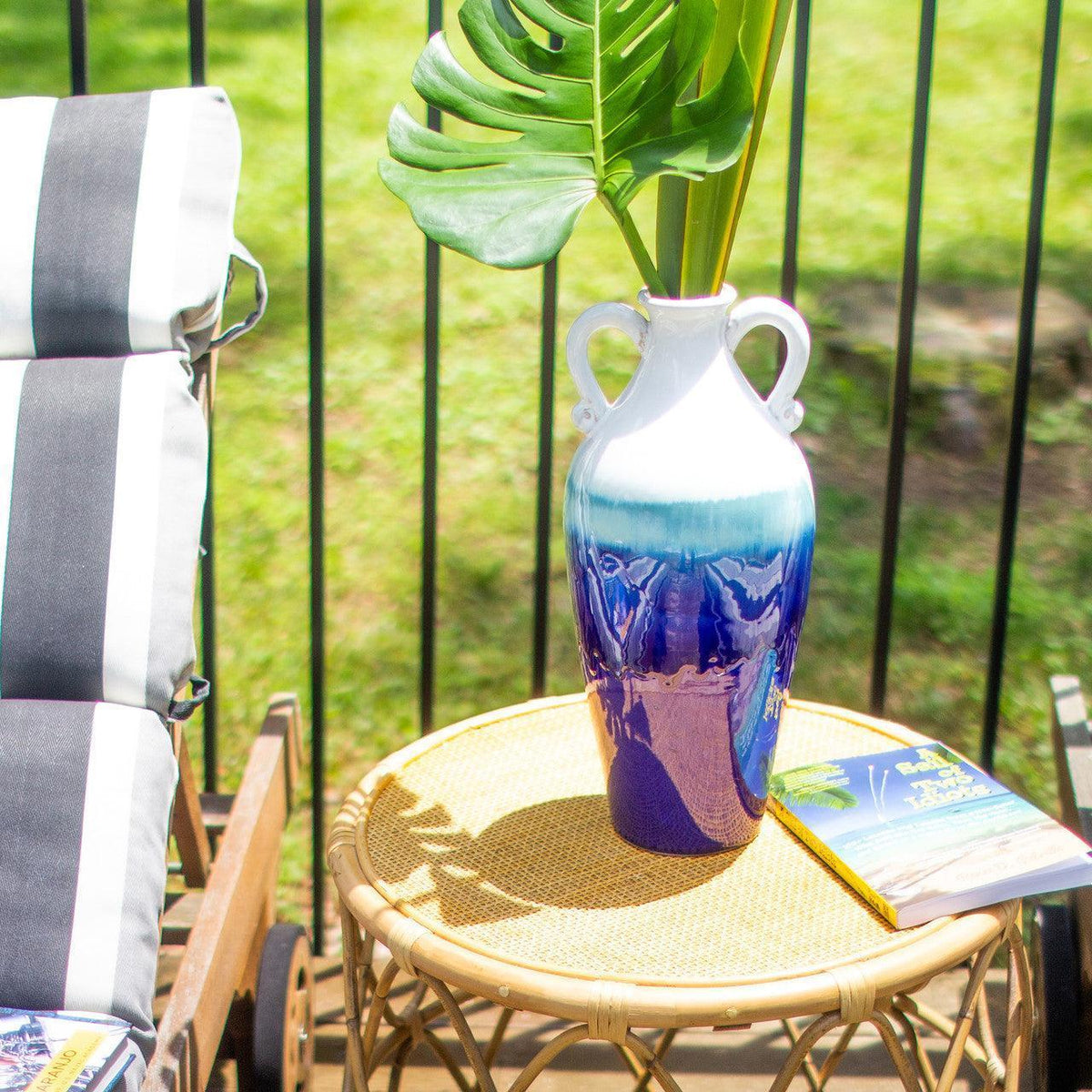Grotto Ombre Two Handle Vase