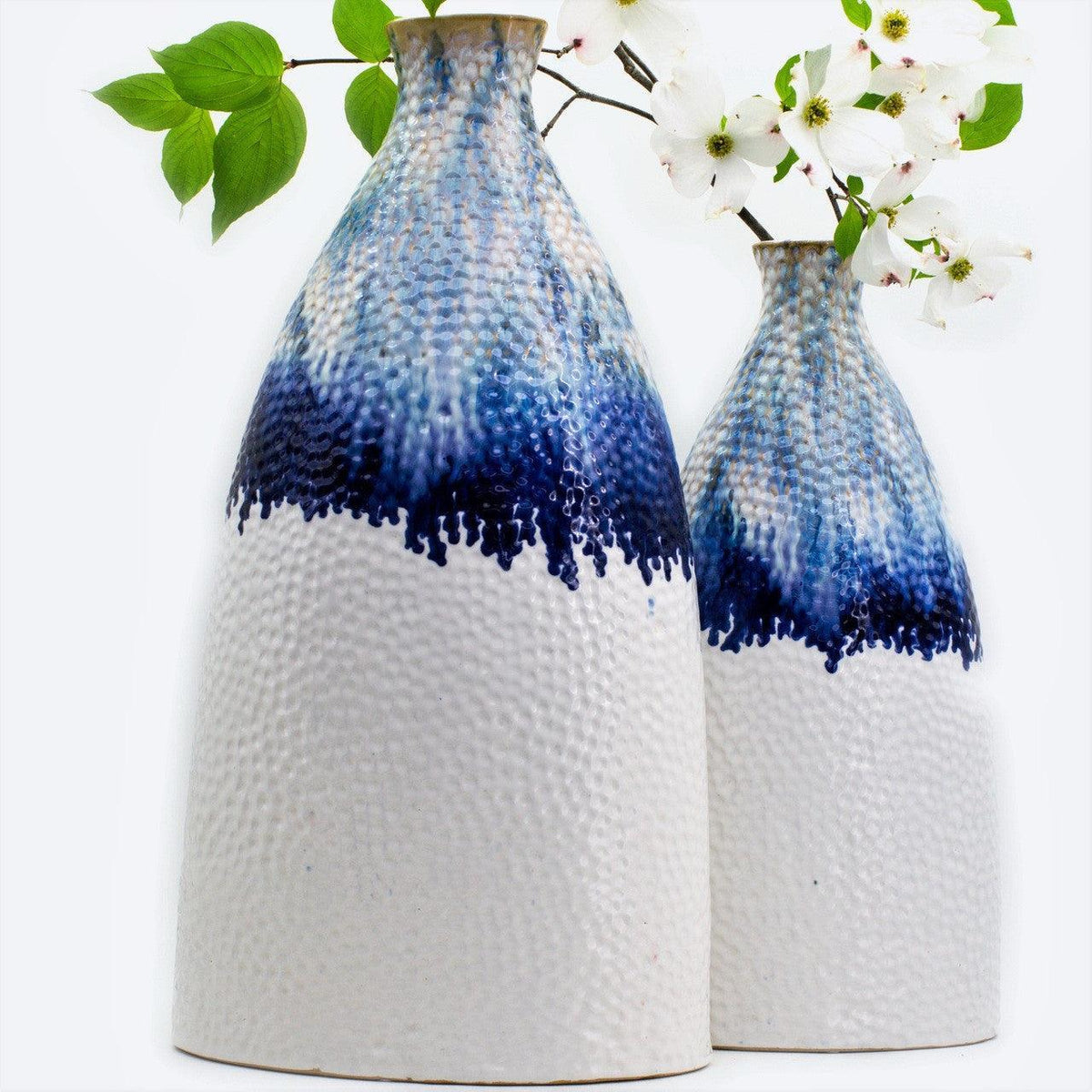 Fusion Large Ombre Drip Flat Shoulder Vase