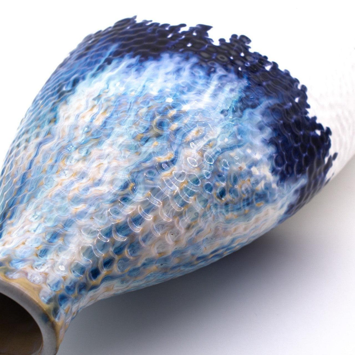 Fusion Large Ombre Drip Flat Shoulder Vase