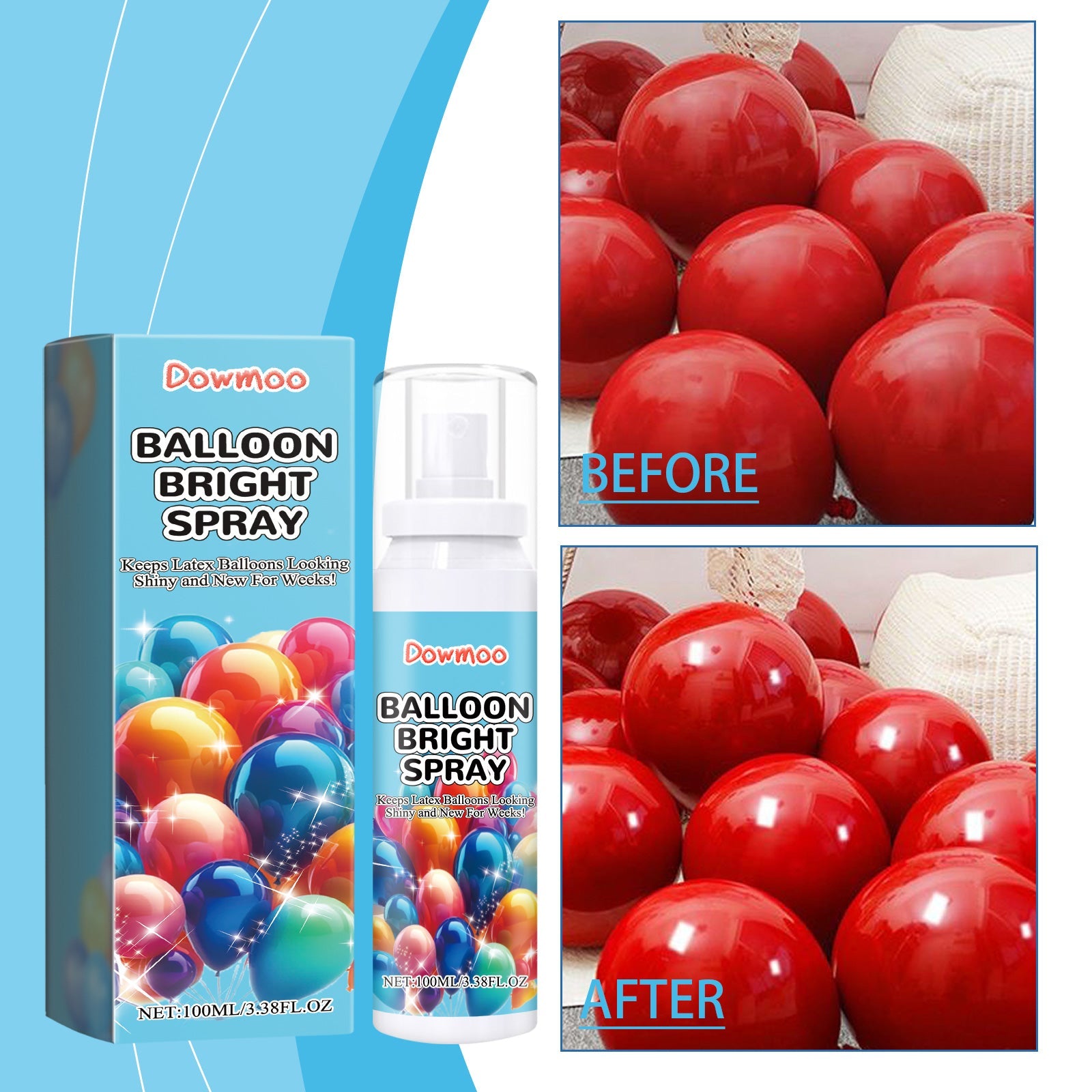 Balloon Highlight Spray, Anti-Oxidation To Keep The Appearance Of The Balloon Bright And Enhance The Gloss Scene Decoration