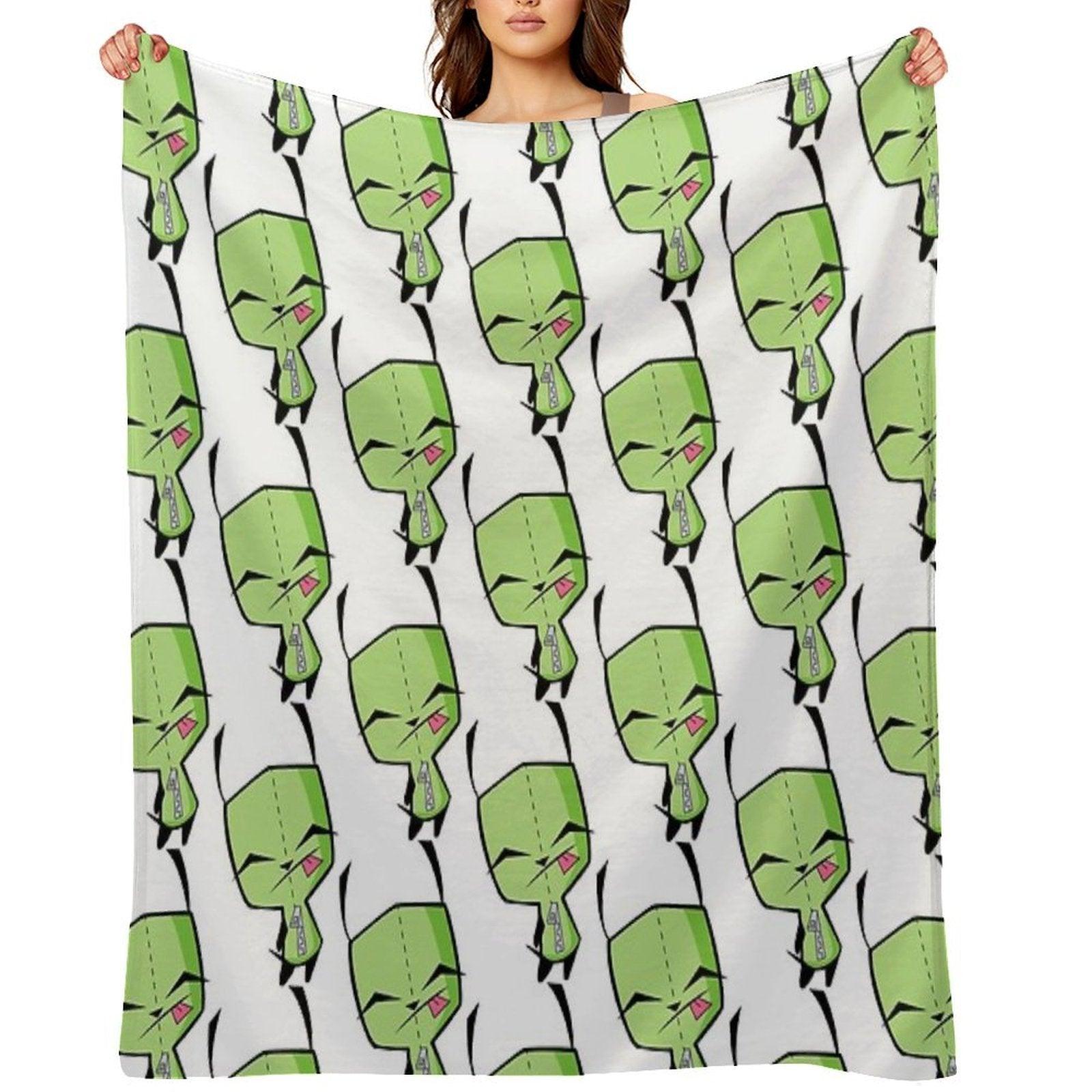 Invader Zim's GIR Throw Blanket