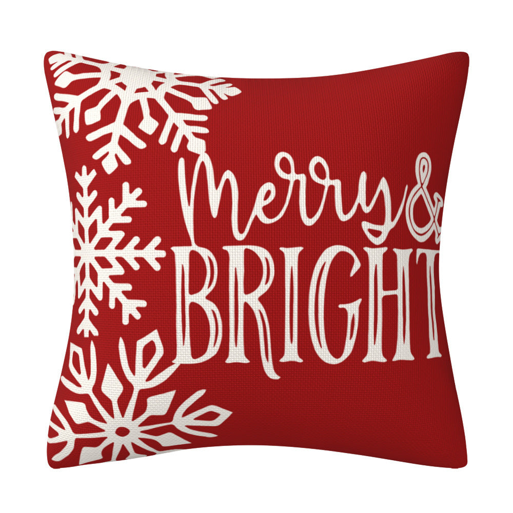 Christmas Snowman Pillow Cover, Big Red Snowman Printed Cushion Cover, Decorative Sofa Cover, Home Furnishings