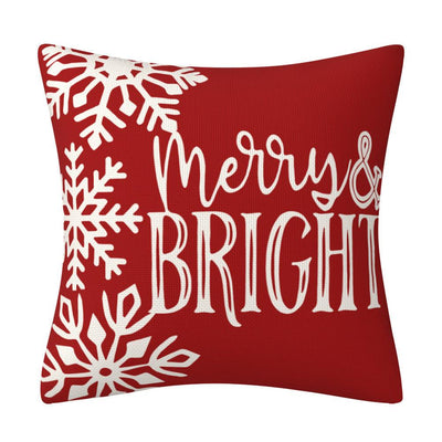 Christmas Snowman Pillow Cover, Big Red Snowman Printed Cushion Cover, Decorative Sofa Cover, Home Furnishings
