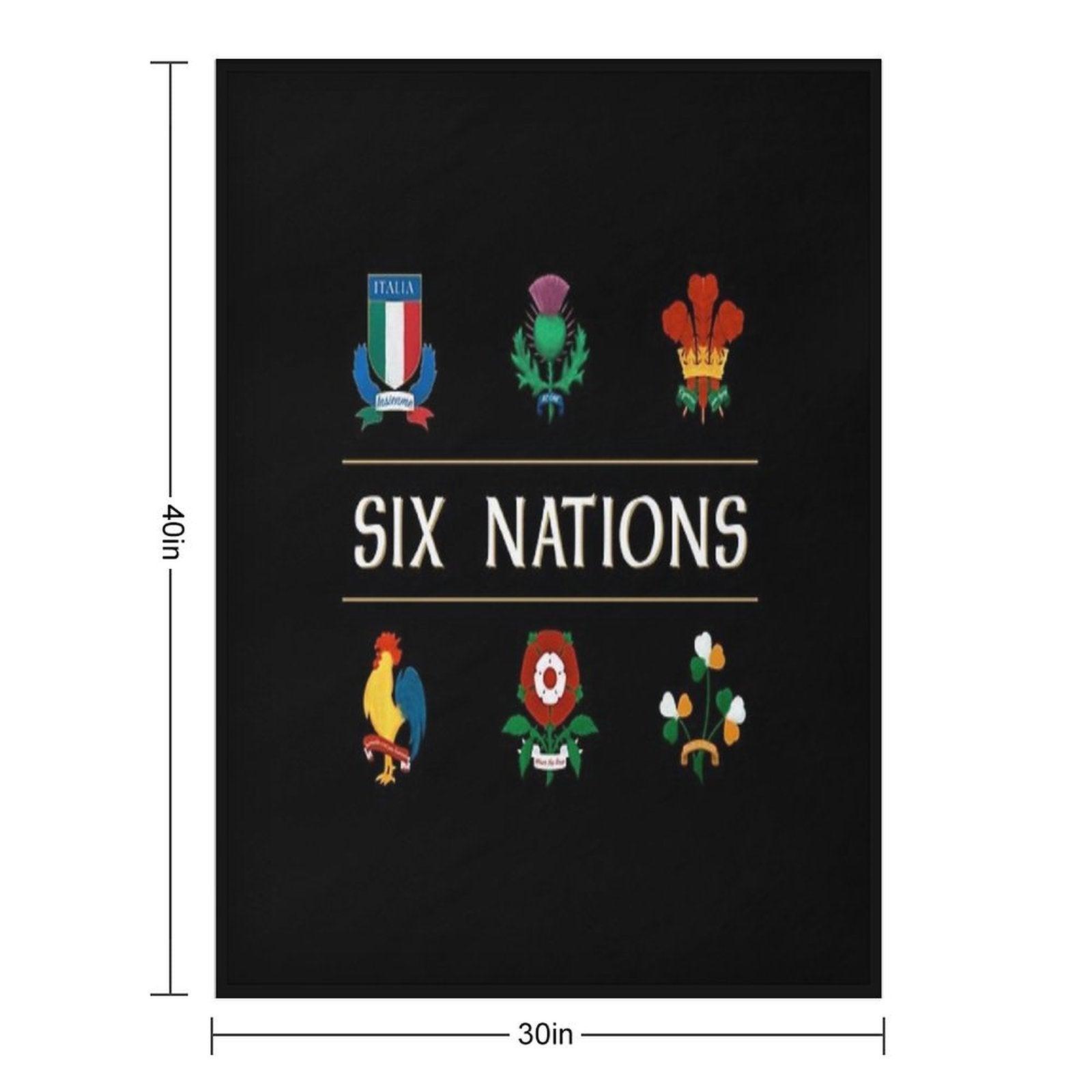 Six Nations Rugby . Classique Throw Blanket