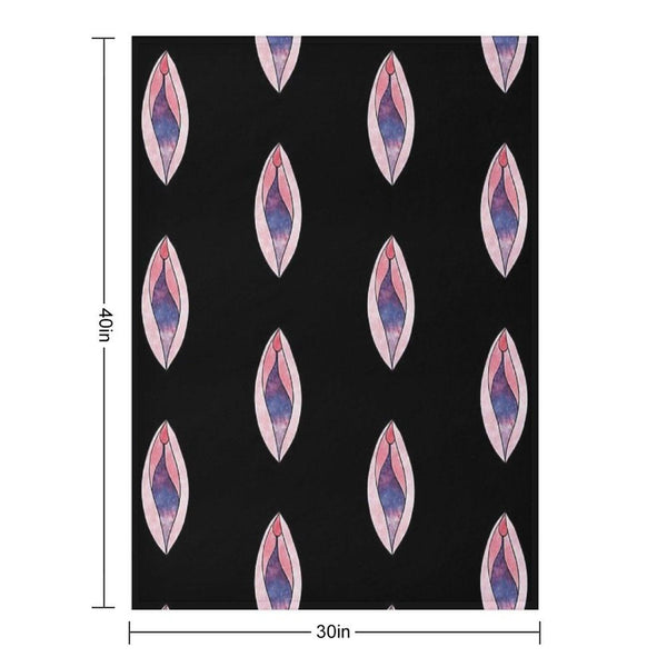 Galaxy Vulva Throw Blanket