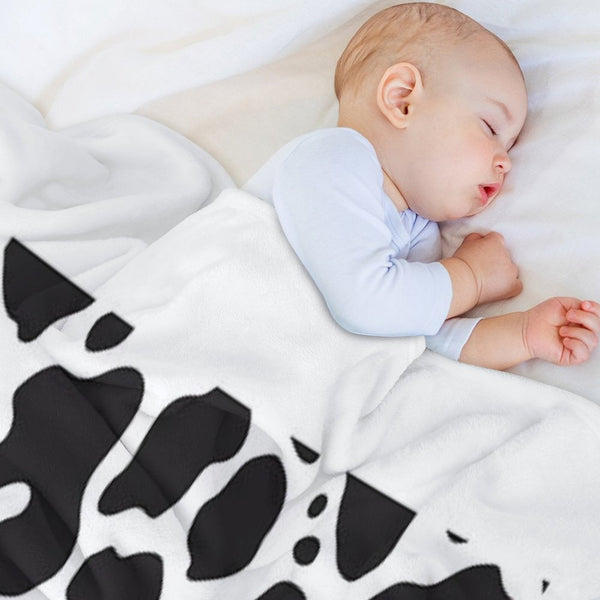 Cow Skin Pattern Sustainable Throw Blanket