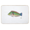 Green Parrot Fish Bath Mat