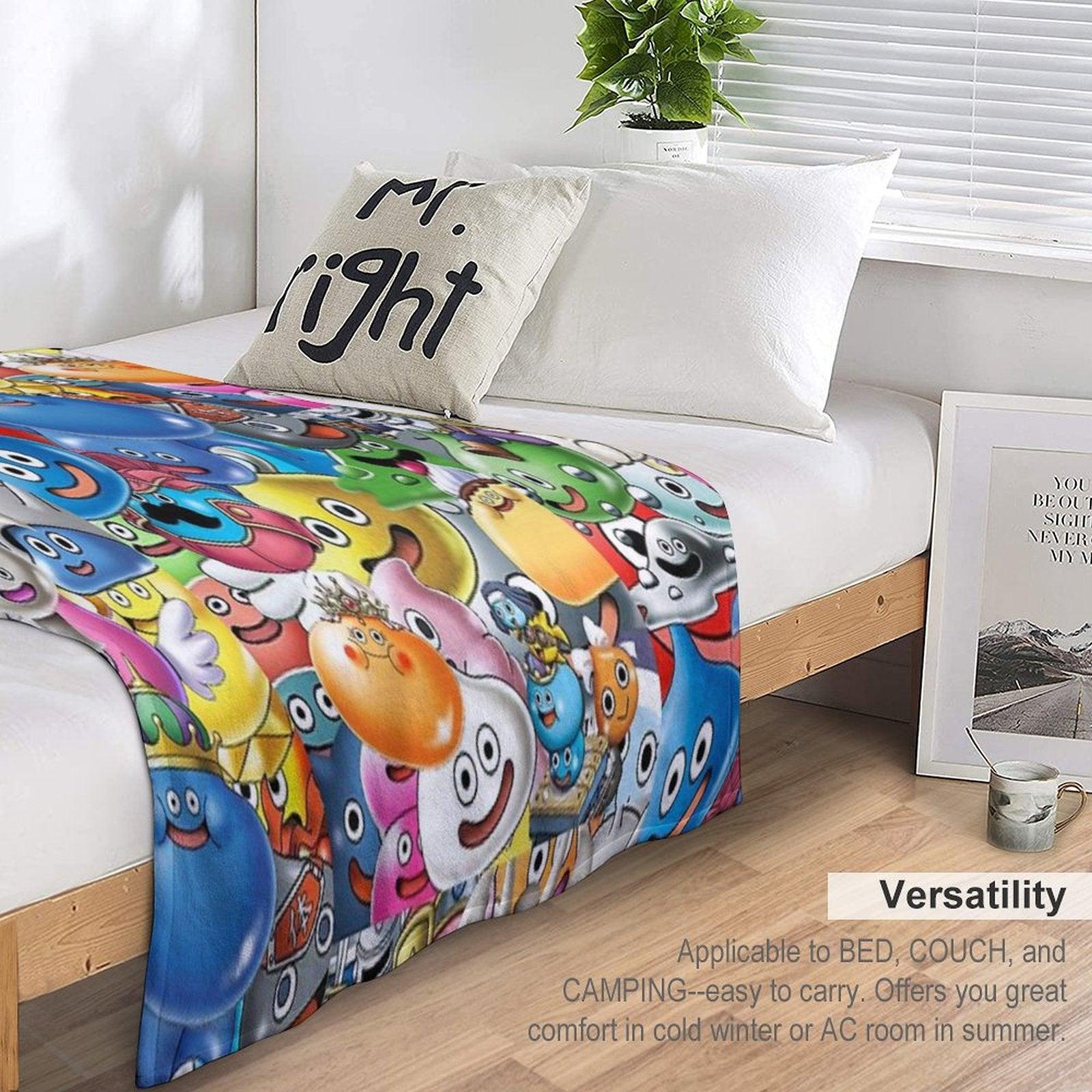 Dragon Quest Slimes Throw Blanket