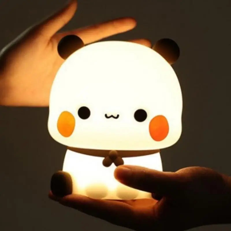 Cute Panda Night Light LED Squishy Novelty Animal Touch Night Lamp 3 Modes Dimmable Baby kids Bedroom Night light Pat Lamp