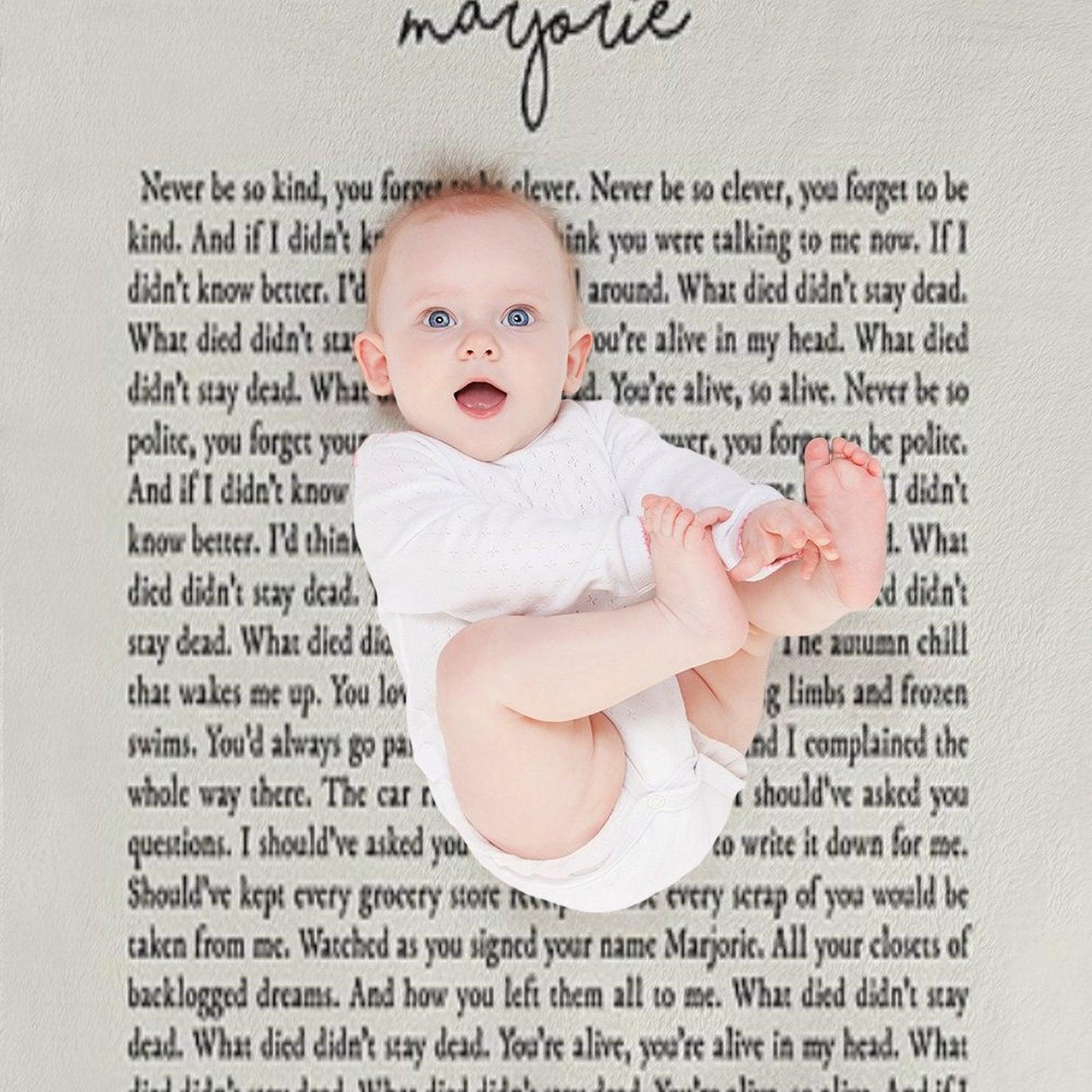 Marjorie Lyrics Throw Blanket