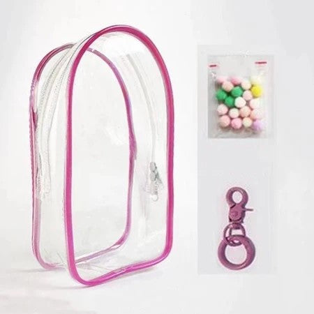 Labubu storage bag PVC high transparency thickened outdoor bag Xingdailu cotton doll exhibition walking bag labubu