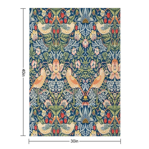 The Strawberry Thieves Pattern Wrinkle-free Throw Blanket