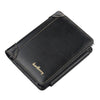 Wallet Men's Short Multi Card Position Three Fold Zipper Zero Wallet Fashion Thin Card Bag Men - Black