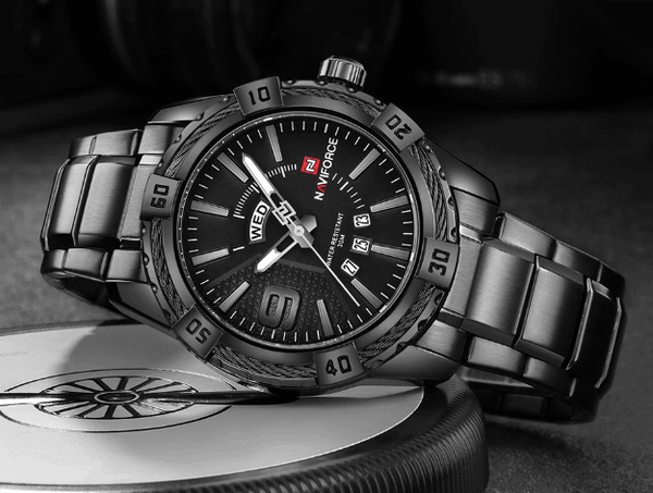 Men's  Luxury Stainless steal Waterproof Watch With Day And Date Display Unique Design Perfect Gift In Modern Metal Men  Wrist Watch Design