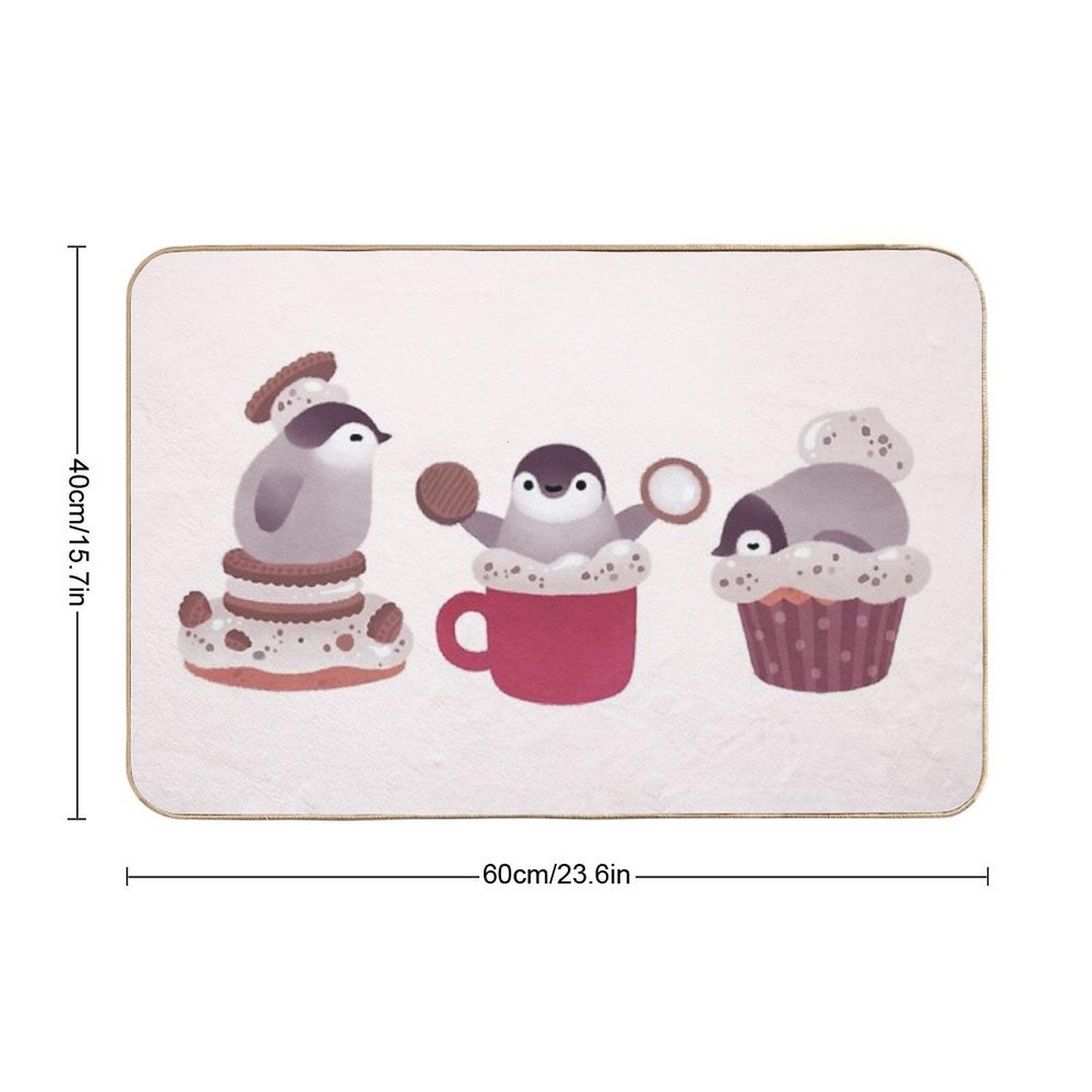 Cookie Cream And Penguin Bath Mat