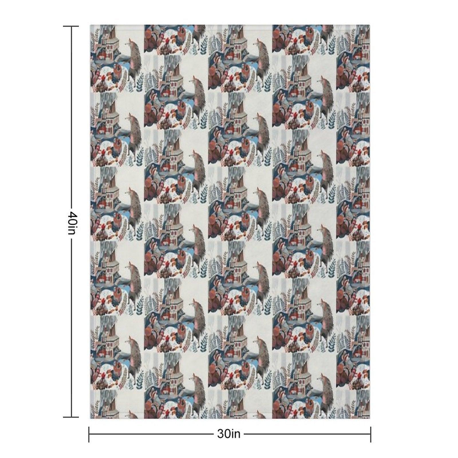 Wood Chopping Friends Throw Blanket
