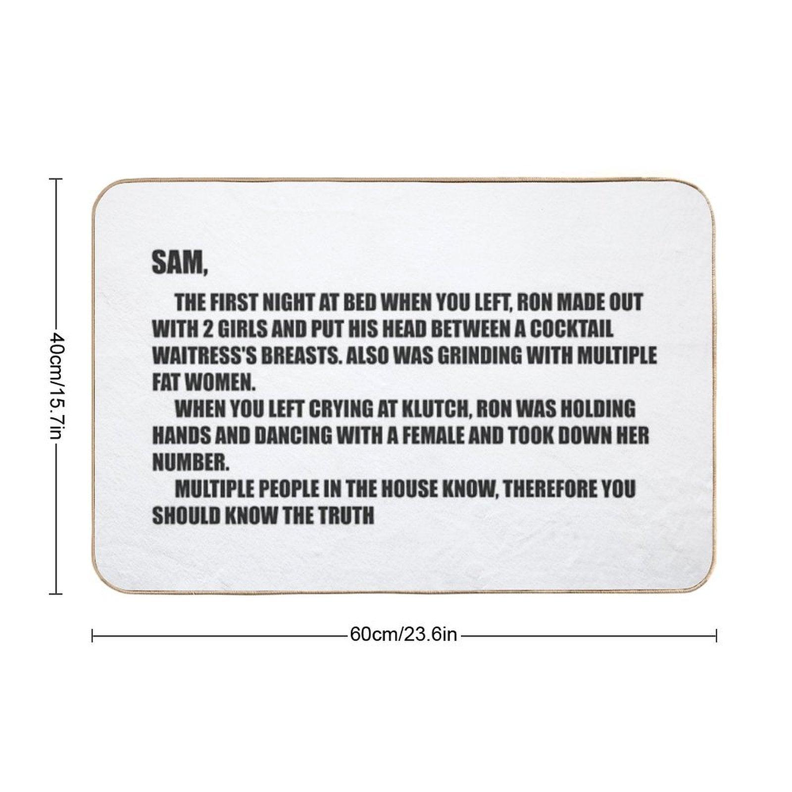 Jersey Shore Note Bath Mat