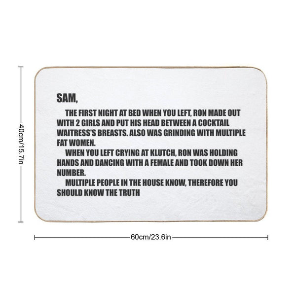 Jersey Shore Note Bath Mat
