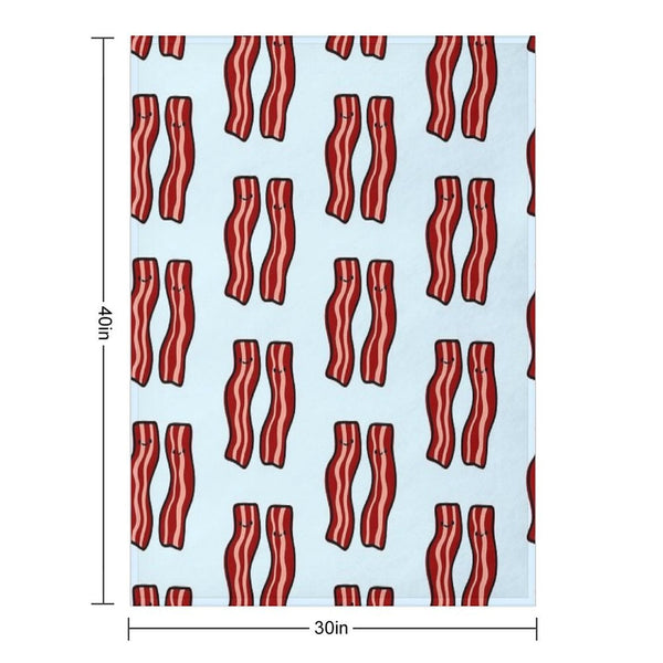 Cute Bacon Velvety-soft Throw Blanket