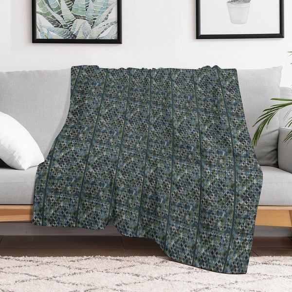 Blue Pattern 7 Versatility Throw Blanket