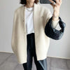 Japanese And Korean Light Mature Woman Long-sleeved Coat Super Soft Woolen - Beige Color Woolen / XS
