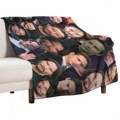 Keanu Reeves Photo Collage Premium Throw Blanket