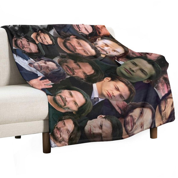Keanu Reeves Photo Collage Premium Throw Blanket