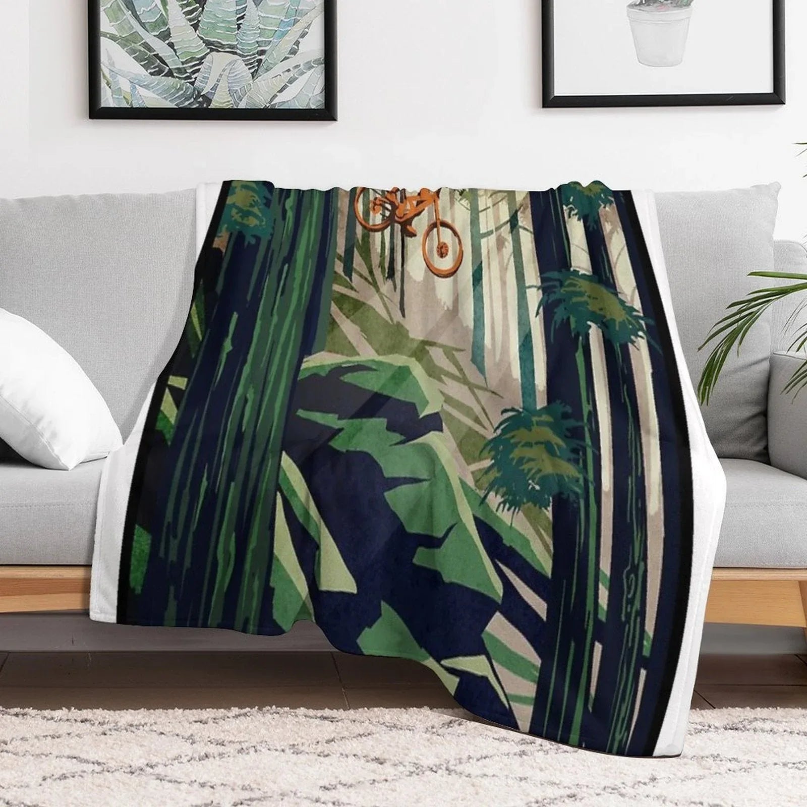 MY THERAPY Mountain Bike! Throw Blanket