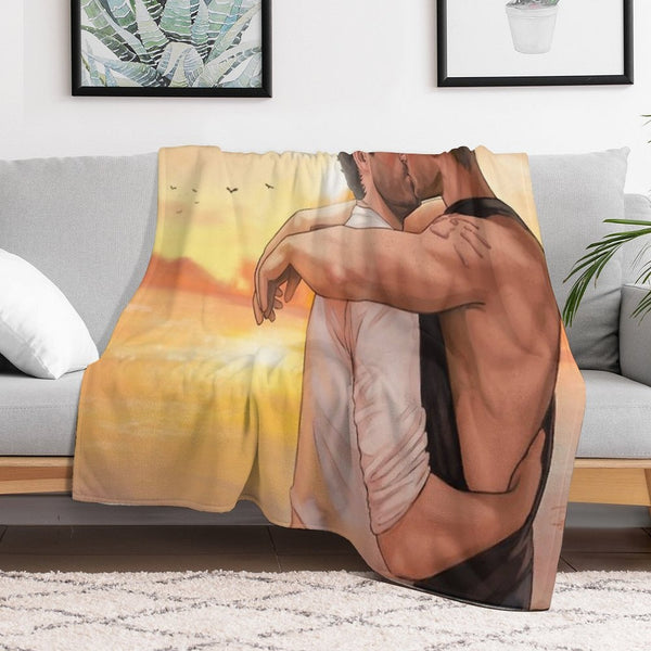 Sunset Kiss 2021 Anti-pilling Throw Blanket